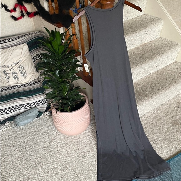 NWT Aerie High Neck Ribbed Midi Dress Large - Picture 6 of 12